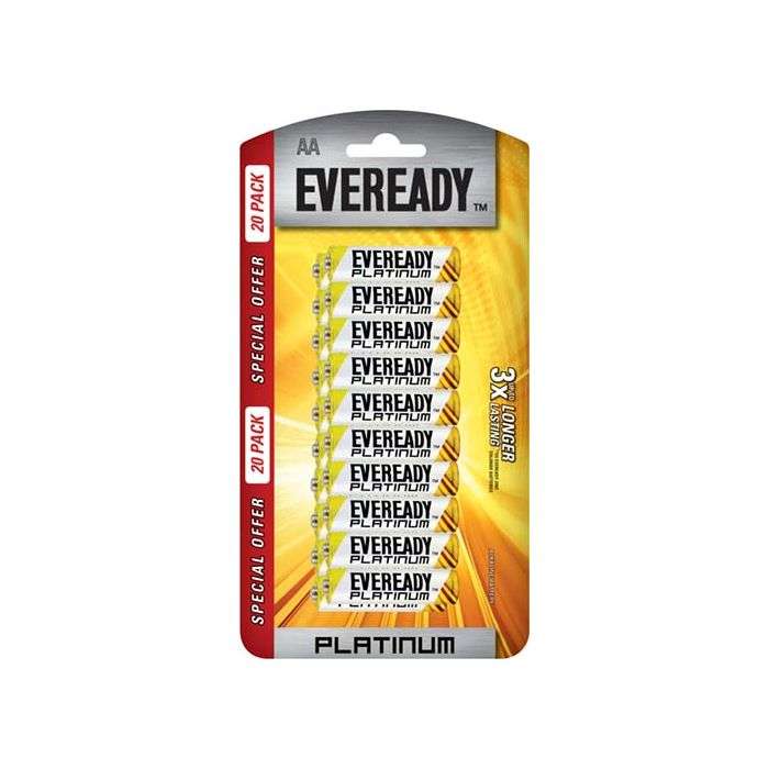Eveready Platinum AA Batteries - 20 Pack