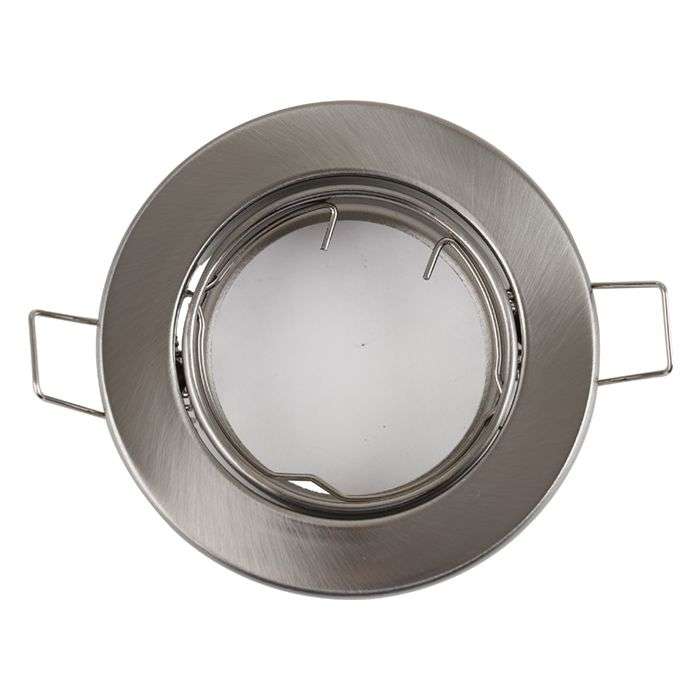 Bright Star Satin Chrome Tilt Downlight Fitting 65mm