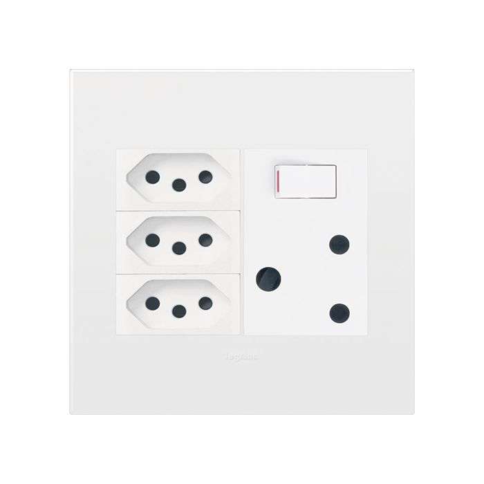 Legrand Arteor White 3 New RSA & 1 RSA Wall Socket 4x4