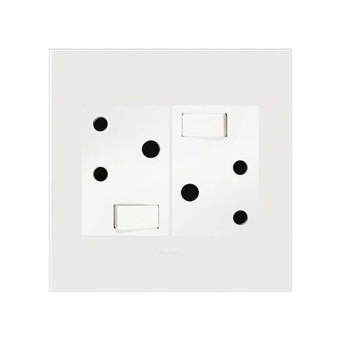 Legrand Arteor White Double RSA Wall Socket 4x4