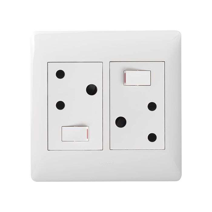 Legrand Ysalis White Double RSA Wall Socket 4x4