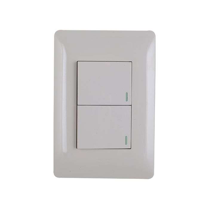 Legrand Ysalis White 2-Lever 1-Way Light Switch 2x4