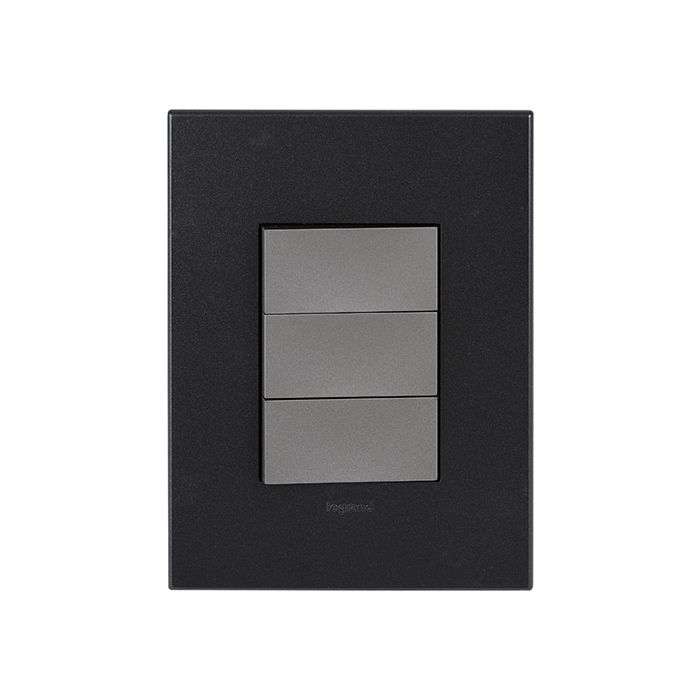 Legrand Arteor Graphite 3-Lever 1-Way Light Switch 2x4