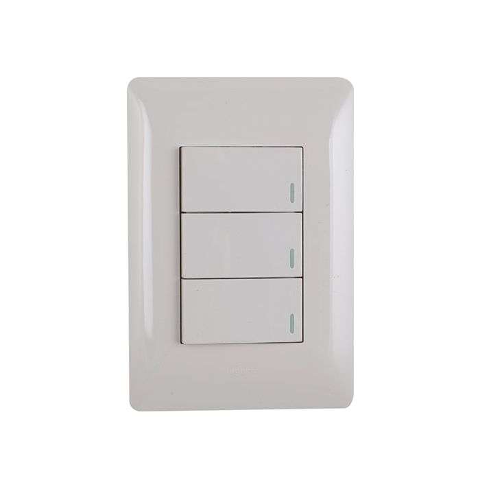 Legrand Ysalis White 3-Lever 1-Way Light Switch 2x4