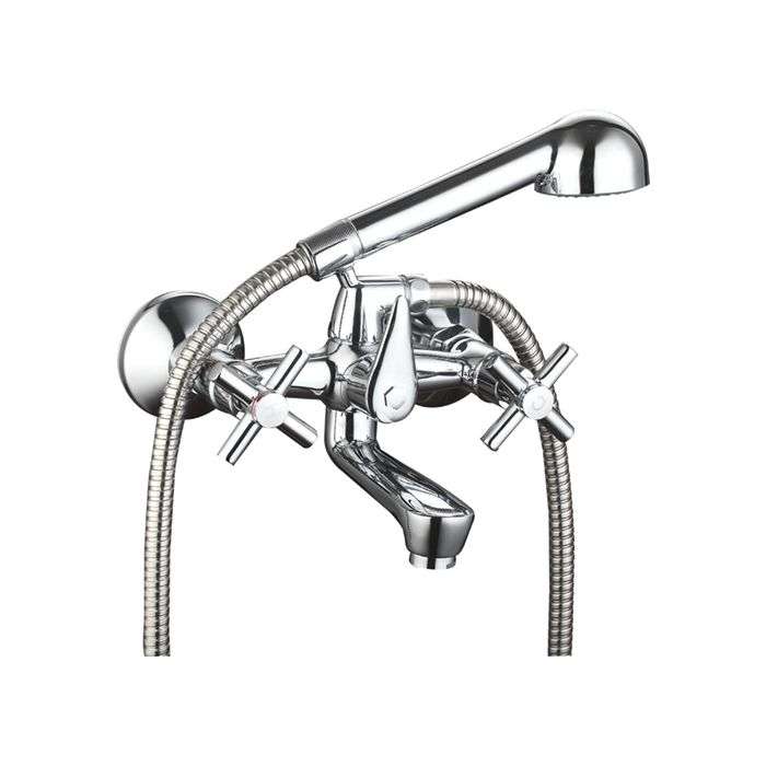 Icon Red Chrome Plated Scorpio Bath Mixer With Hand Shower
