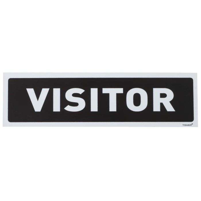 Tower Visitor Adhesive Sign 50 x 180mm