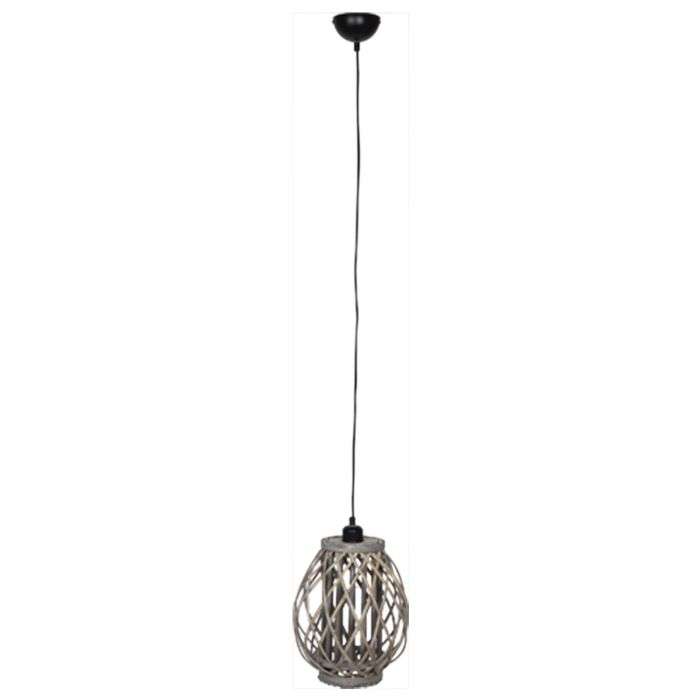 Bright Star Metal & Rattan Pendant Light