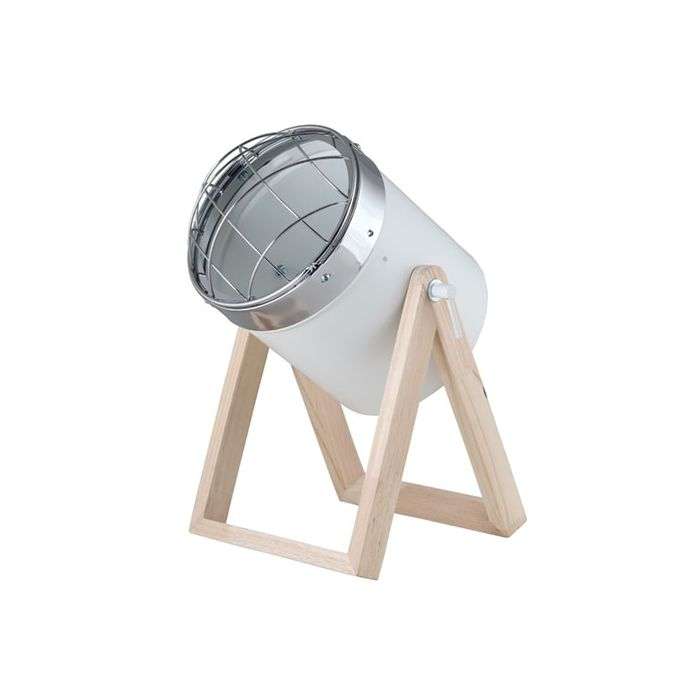 Bright Star White & Polished Chrome Table Lamp