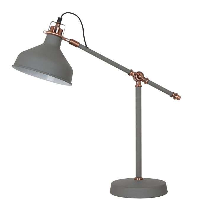Radiant Grey Metal Table Lamp