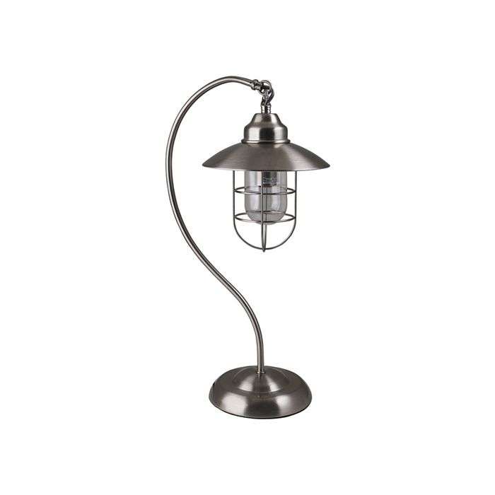 Radiant Satin Chrome Table Lantern