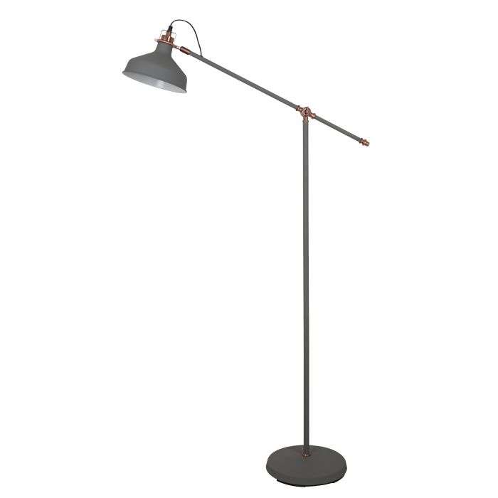 Radiant Grey Metal Floor Lamp