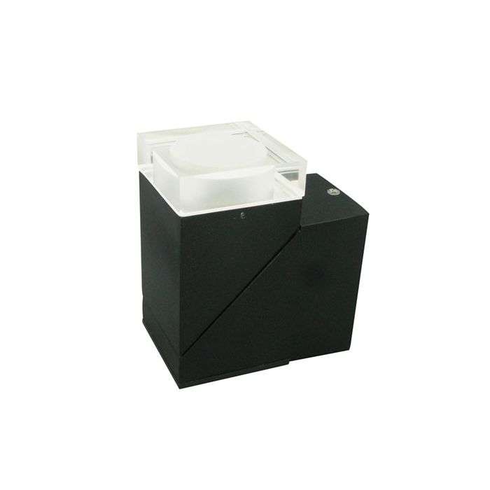 Radiant Black Aluminium Up/Down Facing Square LED Wall Light 5W