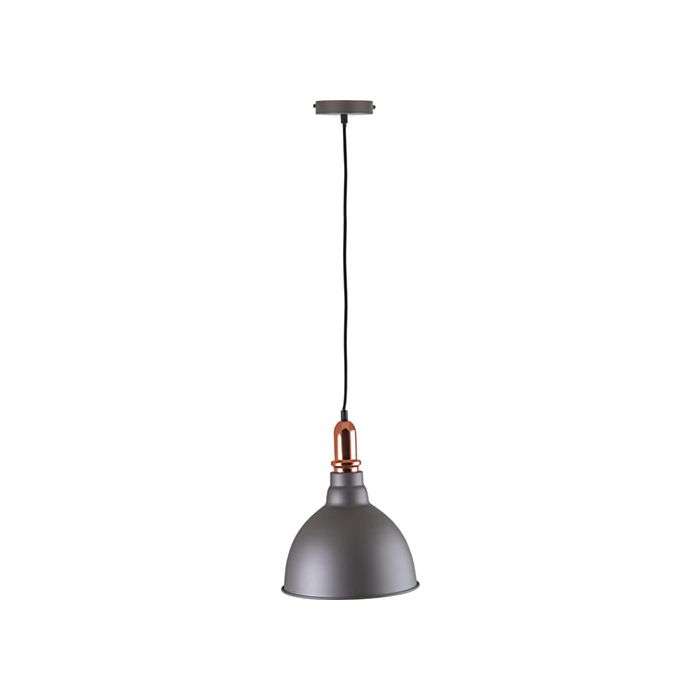 Radiant Grey & Copper Metal Pendant Light