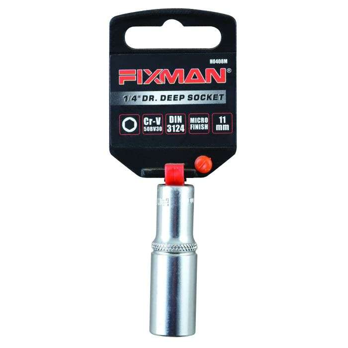 Fixman 1/4" Drive Dr. Deep Socket 11mm