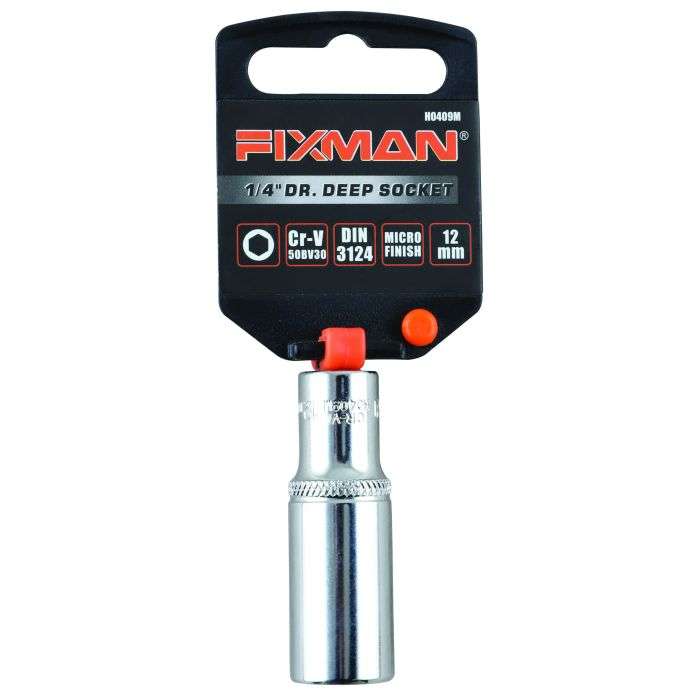 Fixman 1/4" Drive Dr. Deep Socket 12mm