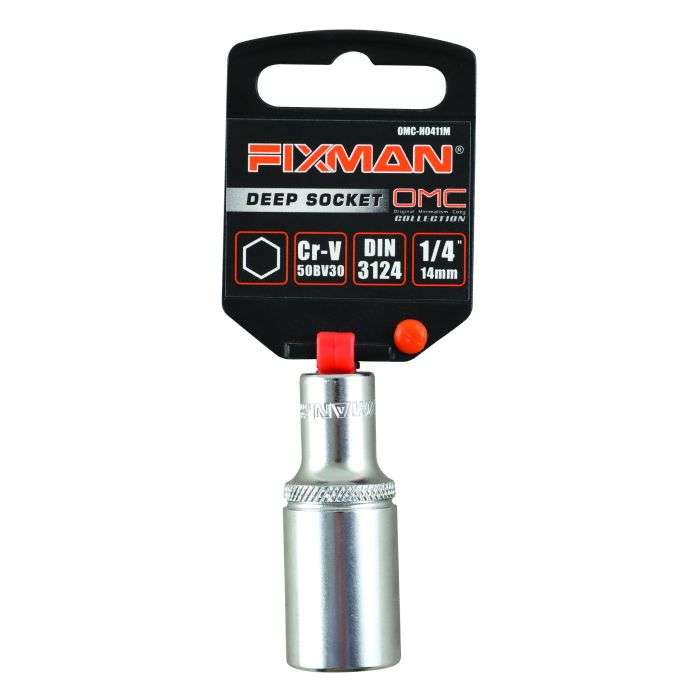 Fixman 1/4" Drive Dr. Deep Socket 14mm FIX