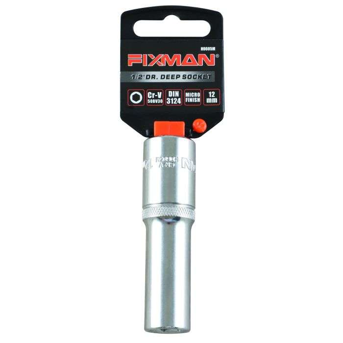 Fixman 1/2" Drive Dr. Deep Socket 12mm