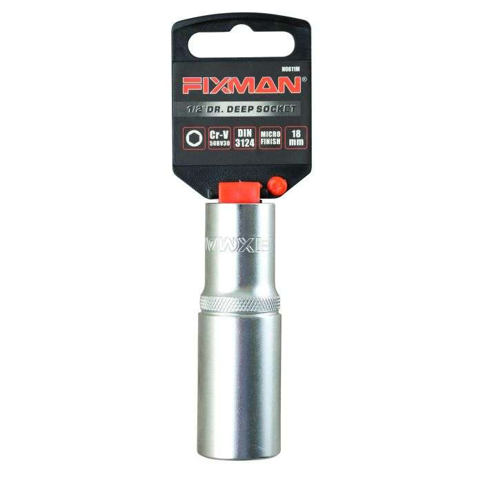 Fixman 1/2" Drive Dr. Deep Socket 18mm