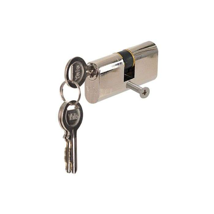 Yale Nickel Oval Cylinder Lock 54mm (Cylinder Only)