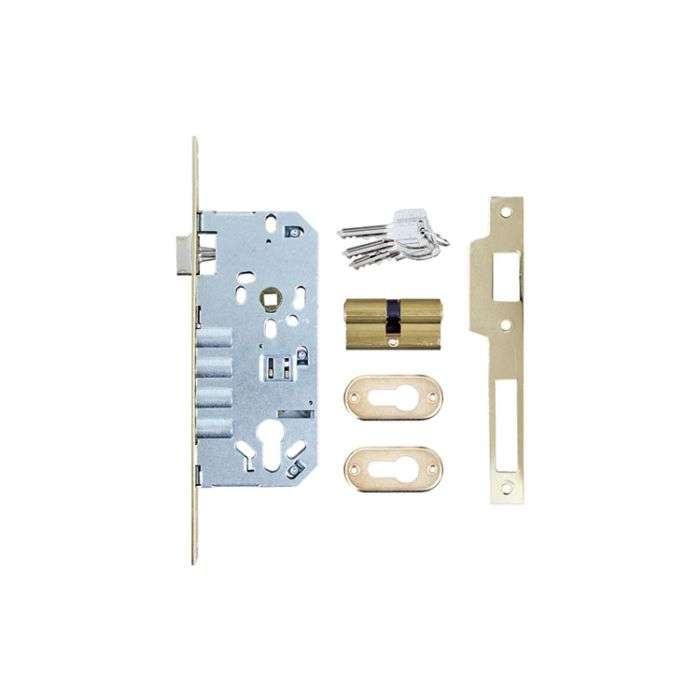 MCM Brass 4-Pin Deadlock & Latch 50mm