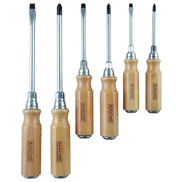 Tork Craft 6 Piece Wooden Handle Hex Screwdriver