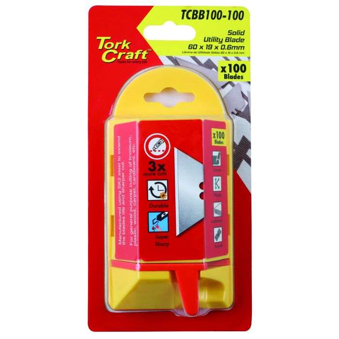 Tork Craft Trim Knife Blades 60 x 19 x 0.06mm - 100 Pack