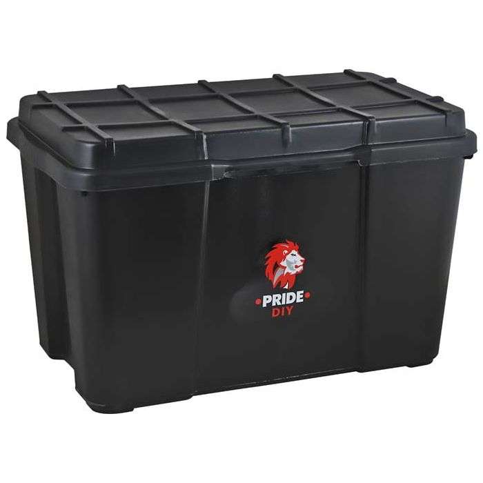 Pride Black Storage Box 45L