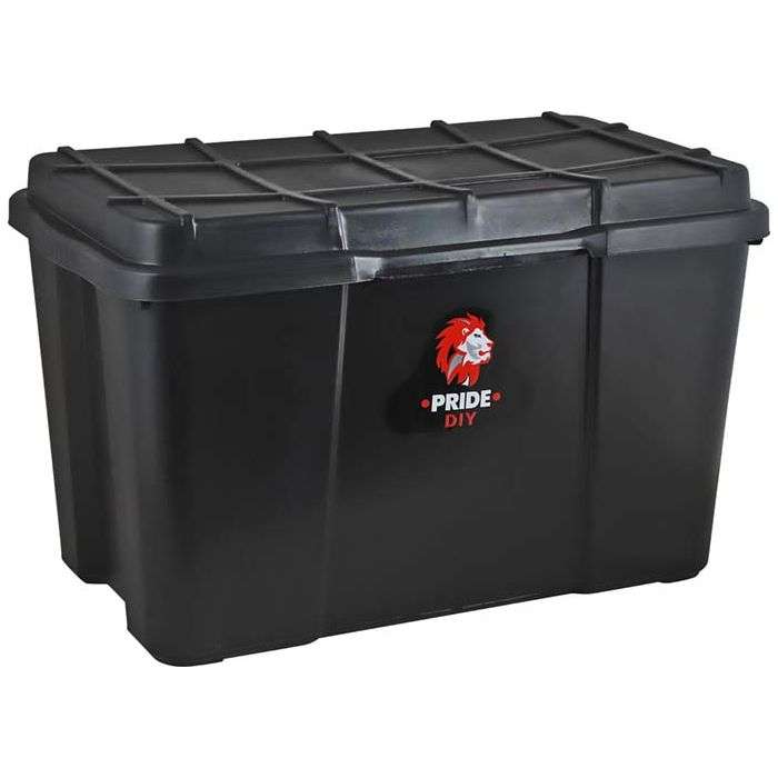 Pride Black Storage Box 65L