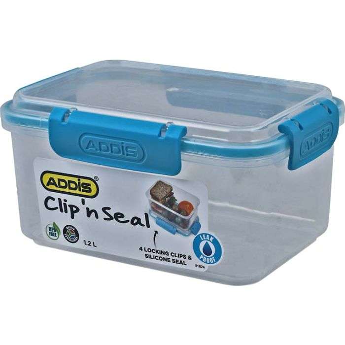 Addis Rectangular Clip & Seal Box 1.2L