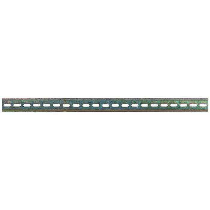 Yellow Steel Slotted DIN Mounting Rail 2m