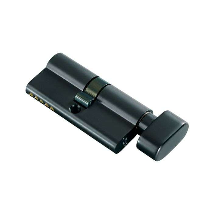 QS Black Cylinder Lock With Knob 66mm