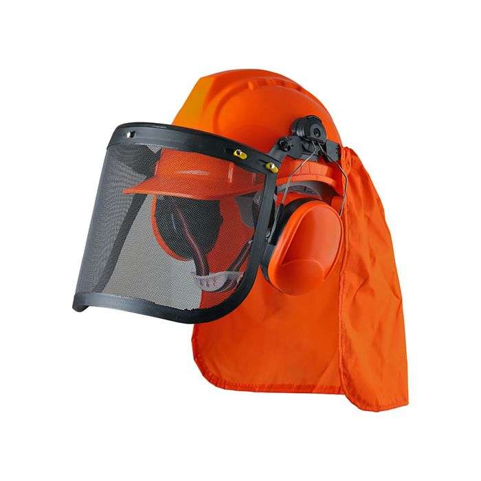 Red Rhino Helmet With Ear Muffs