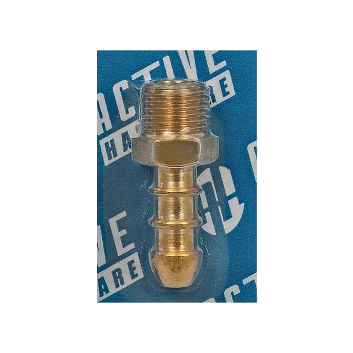 Active Hardware 1/4" Male To Hose Tail Gas Adaptor