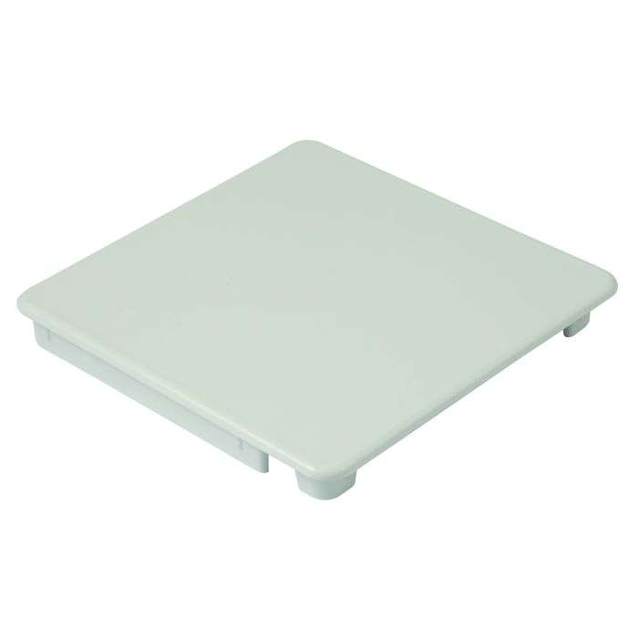 White PVC Trunking Stop End 100 x 100mm