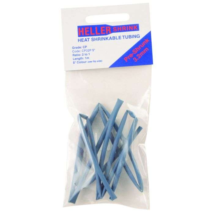 HellermannTyton Blue Heat Shrink 3.2/1.2mm x 1m