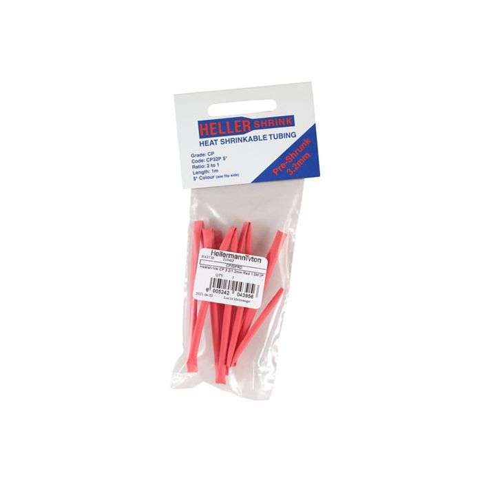 HellermannTyton Red Heat Shrink 3.2mm x 1m