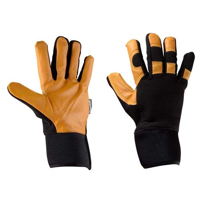 Pig Grain Gloves With Spandex Wrist Size 9