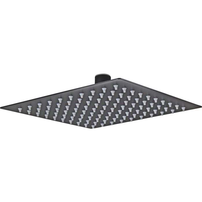 Icon Red Black Stainless Steel Square Shower Rose 200mm C390SQ-8SSBL