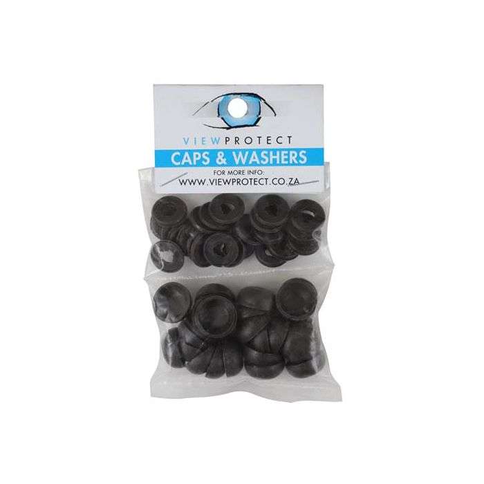 ViewProtect Brown Cover Caps & Washers - 24 Pack