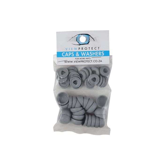 ViewProtect Grey Cover Caps & Washers - 24 Pack
