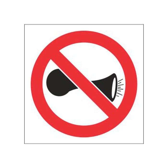 No Hooting Sign 190 x 190mm