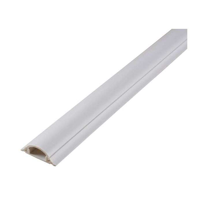 White PVC Half Moon Trunking 35 x 10mm x 2m