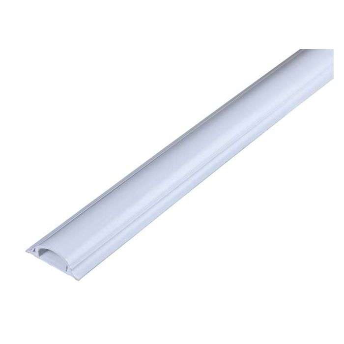 White PVC Half Moon Trunking 50 x 15mm x 2m