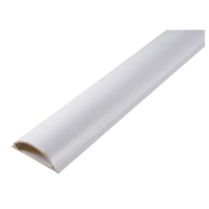 White PVC Half Moon Trunking 70 x 20mm x 2m