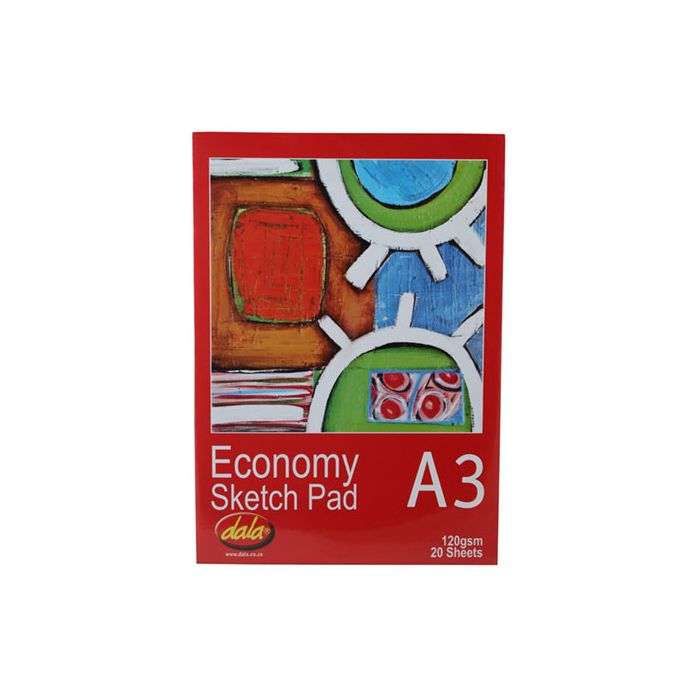 Dala A3 Economy Sketch Pad 20 Sheets 120g