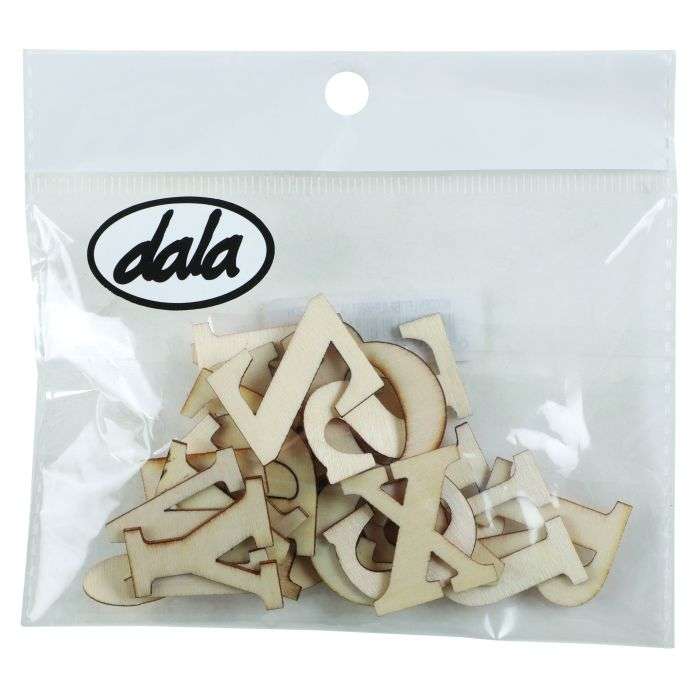 Dala Wooden Alphabet Letter 3cm - 26 Piece