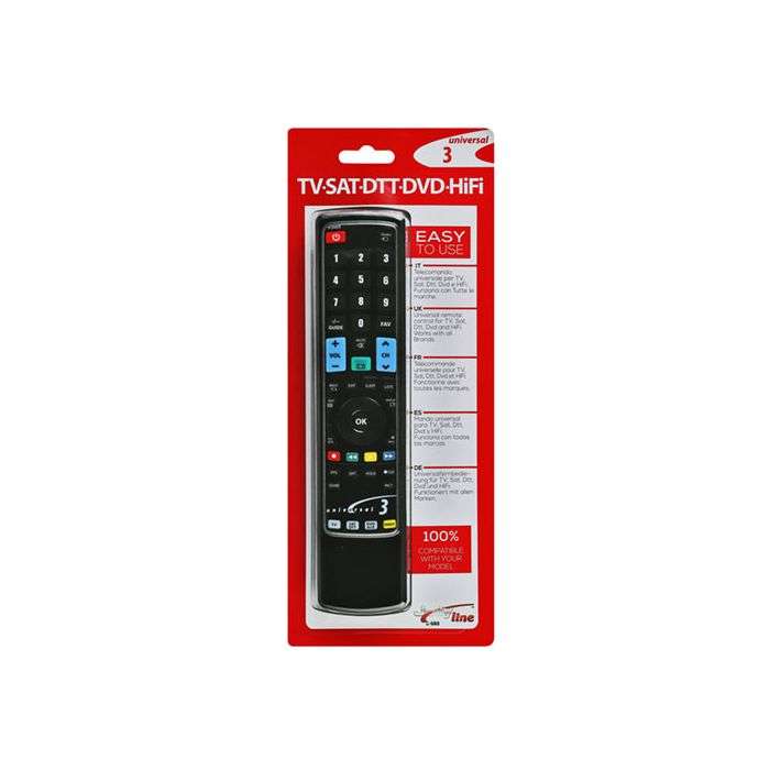Jolly Line Universal TV Remote Control For 3 Devices