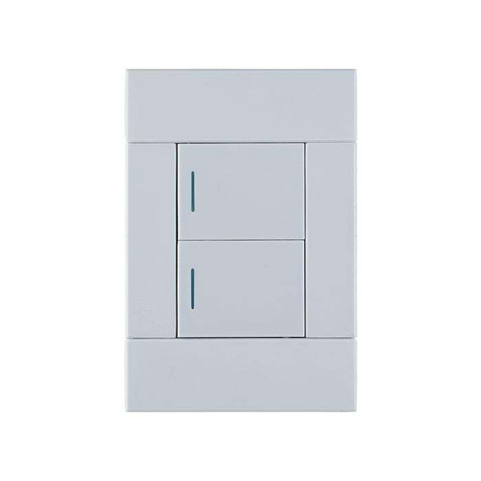 Veti 2 White 2-Lever 1-Way Light Switch 2x4