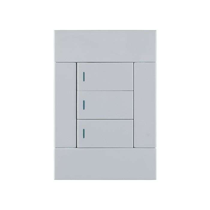 Veti 2 White 3-Lever 1-Way Light Switch 2x4