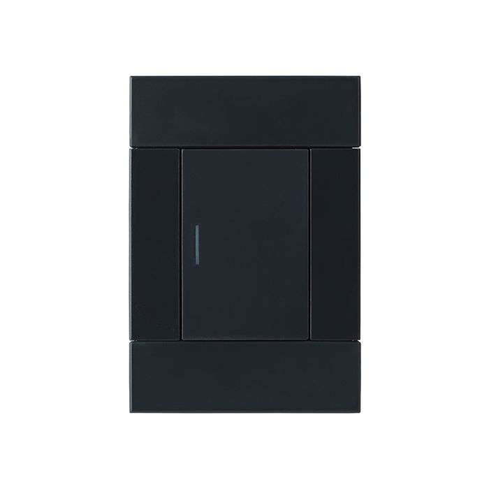 Veti 2 Charcoal 1-Lever 1-Way Light Switch 2x4
